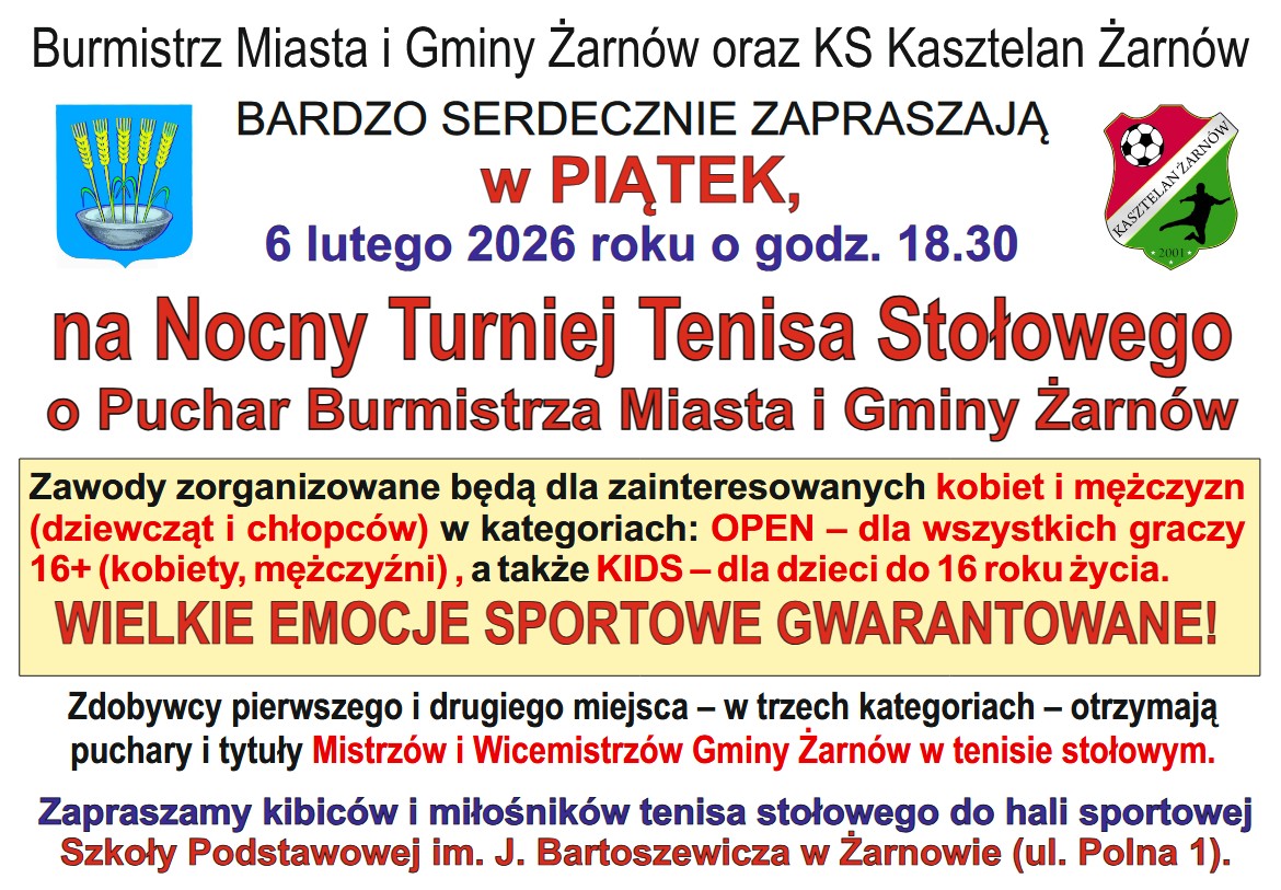 Turniej Tenisa stołowego `2026